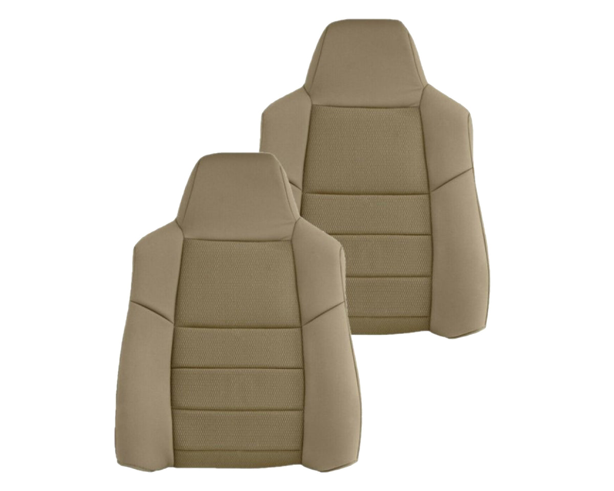 2003-2007 Ford F250 F350 Lariat Seat Cover in Pebble Tan Cloth Fabric