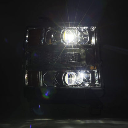 AlphaRex 16-18 Chevy 1500HD LUXX LED Proj Headlights Chrome w/Seq Actv Lgt / Seq Sig (Req PN 810023) 880235 *Discontinued