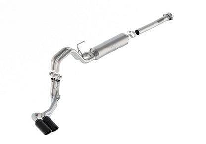 Ford Racing 21-24 F-150 122.8in Dual Side Exit Exhaust - Black Tips M-5200-FSB