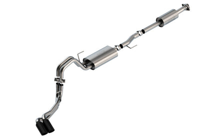Borla F-150 2021 5.0L 4dr CC SB EC STB Lariat/KR/Pltnm/LTD 3/2.25 DSE Cat-Back Touring BLK CHR Tips 140873BC