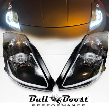 BULL BOOST PERFORMANCE LED Projector Headlights for Nissan 350Z Z33 Fairlady Coupe 2003-2005 (6-Pin)