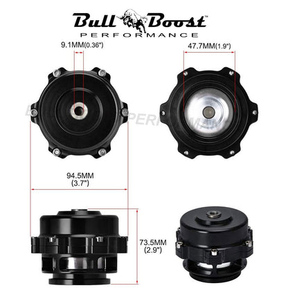 Q BV50 Black 50mm Blow Off Valve (BOV) - Up to 35PSI - 6PSI + 18PSI Springs