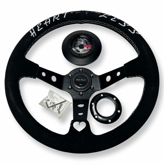 JDM Deep Dish Steering Wheel + Short Hub Adapter Kit For Honda Acura