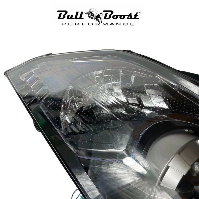 BULL BOOST PERFORMANCE DEPO Smoke LED HID-Type Headlights for Nissan 350Z Z33 Fairlady 2003-2009 (6-Pin)