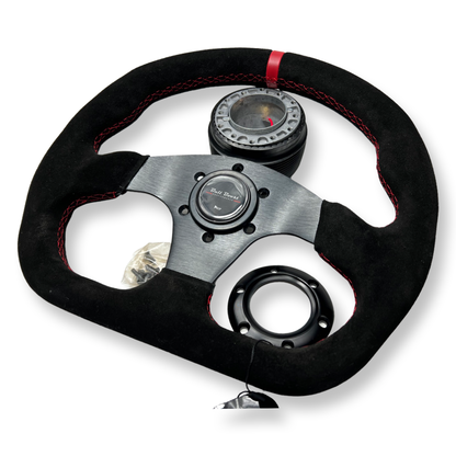 Suede Leather Steering Wheel + Hub Adapter Kit For Scion xB, TC, xD, xA