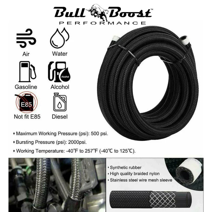 BULL BOOST PERFORMANCE Universal Performance Oil Catch Can Kit 2-Port -10AN Breather Baffle Tank 750m