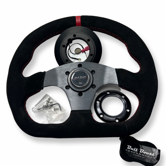 Suede Steering Wheel Short Hub Adapter Kit For Nissan 200X S13 S14 SR20 KA24