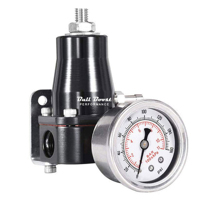 Performance 30 to 70 PSI Universal Fuel Pressure Regulator Gauge AN6