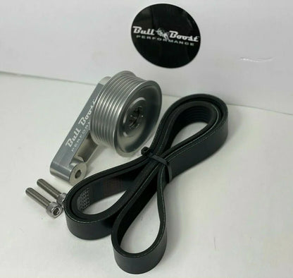 Bull Boost Performance Adjustable EP3 Style Idler Pulley &amp; Serpentine Belt Kit for Honda Civic, Integra &amp; K20 Engine Swap Applications