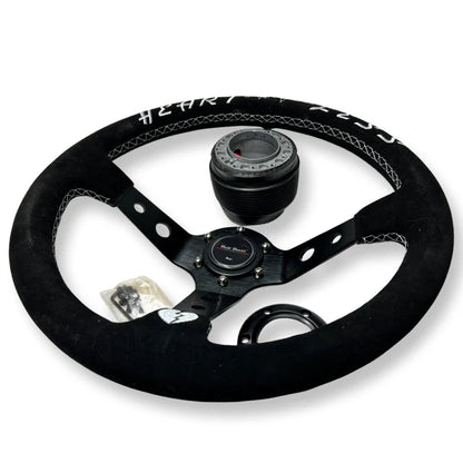Bull Boost Performance 350mm Steering Wheel & Hub Adapter Kit for Mitsubishi Lancer (2004-2017) &amp; Galant (2003-2012)