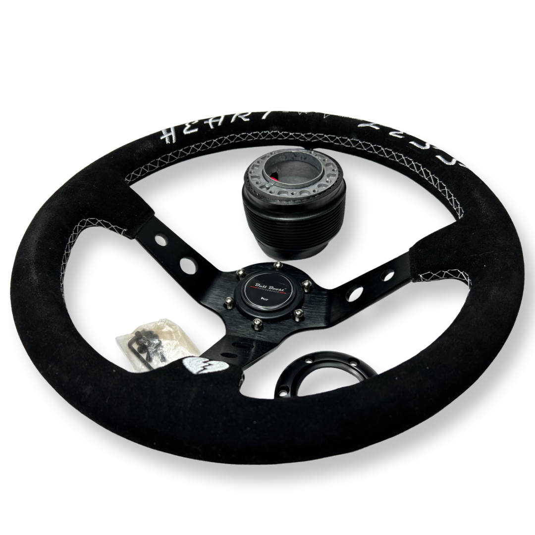 Suede Leather Steering Wheel + Hub Adapter Kit For Scion xB, TC, xD, xA
