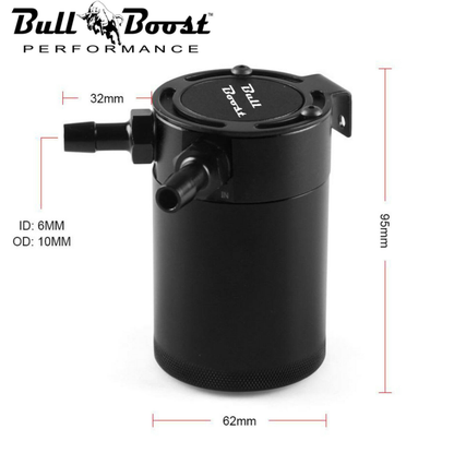 Billet Aluminum Baffled Oil Catch Can Reservoir Tank Racing 2-Port