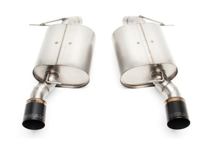 Dinan Free Flow Axle-Back Exhaust - 2007-2013 BMW 335i/335is/335xi Stainless Steel - Black Tips - E92/E93