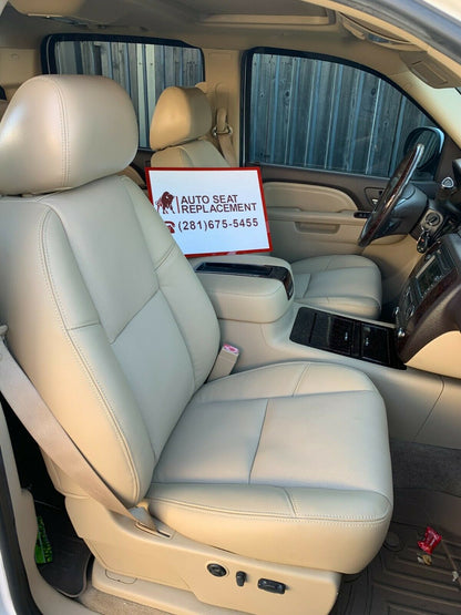 2009-2014 GMC Sierra & Yukon Denali Perforated Seat Cover in Light Cashmere Tan: Choose From Variation
