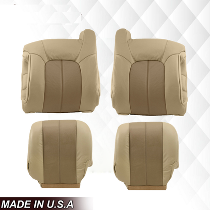 2001 2002 GMC Yukon Denali XL SLT SLE Leather Replacement Seat Cover 2 tone Tan: Choose From Variations