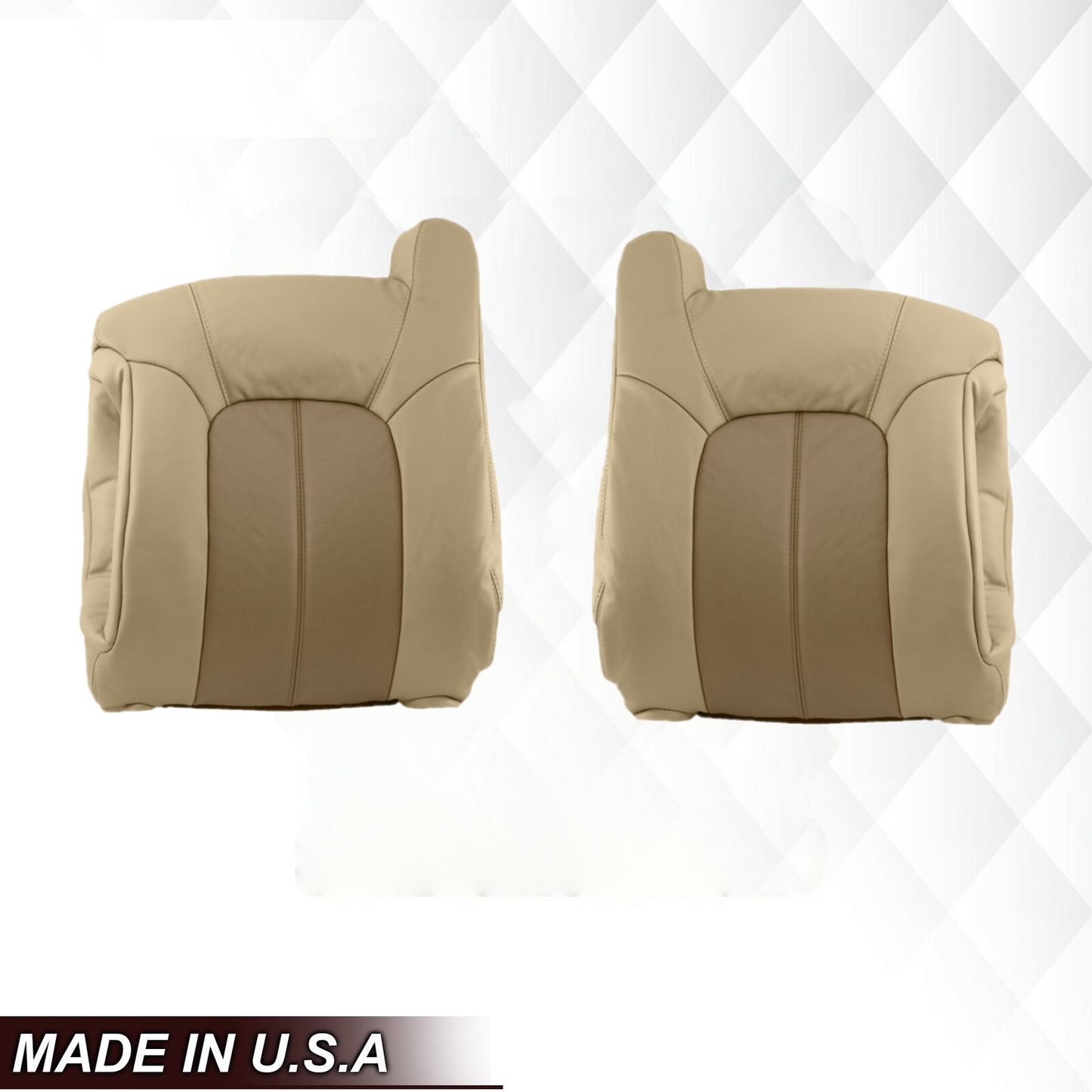 2001 2002 GMC Yukon Denali XL SLT SLE Leather Replacement Seat Cover 2 tone Tan: Choose From Variations