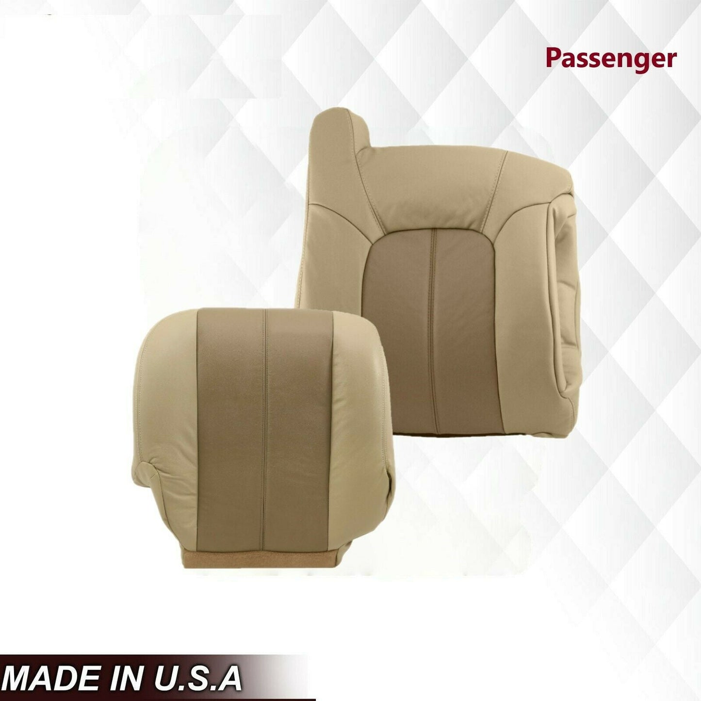 2001 2002 GMC Yukon Denali XL SLT SLE Leather Replacement Seat Cover 2 tone Tan: Choose From Variations
