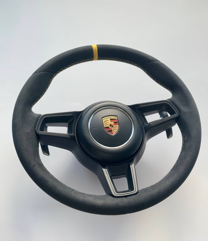 Genuine Porsche 991.2 Steering Wheel Full Set in Yellow