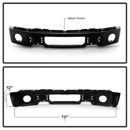 Spyder Ford F150 09-14 w/Fog Light Hole Front Bumper - Black (OEM # 9L3Z17757DPTM) 9948459