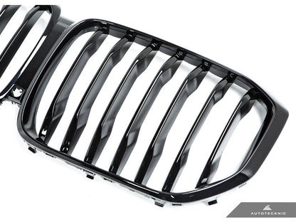 AutoTecknic Gloss Black Front Grille - BMW G05 X5 Pre-LCI