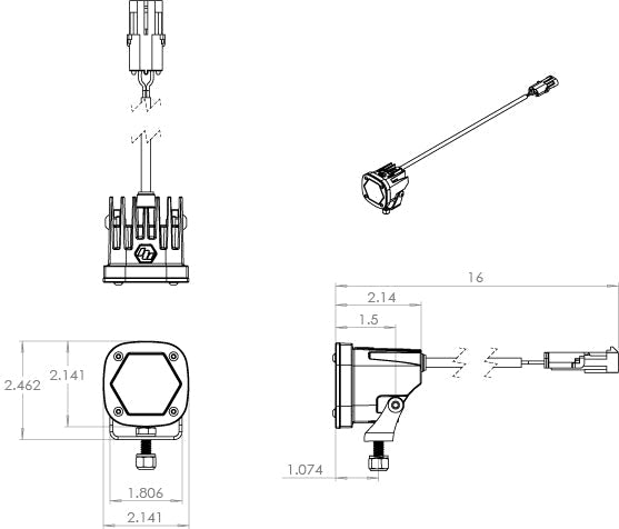 LED Light Pods S1 Work/Scene White Single