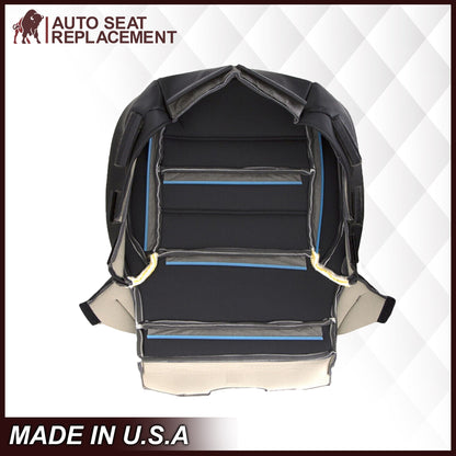 2014 2015 2016 2017 2018 2019 GMC Sierra Denali Perforated Leather Seat Cover Replacement in Black (Perforated Jet Black)