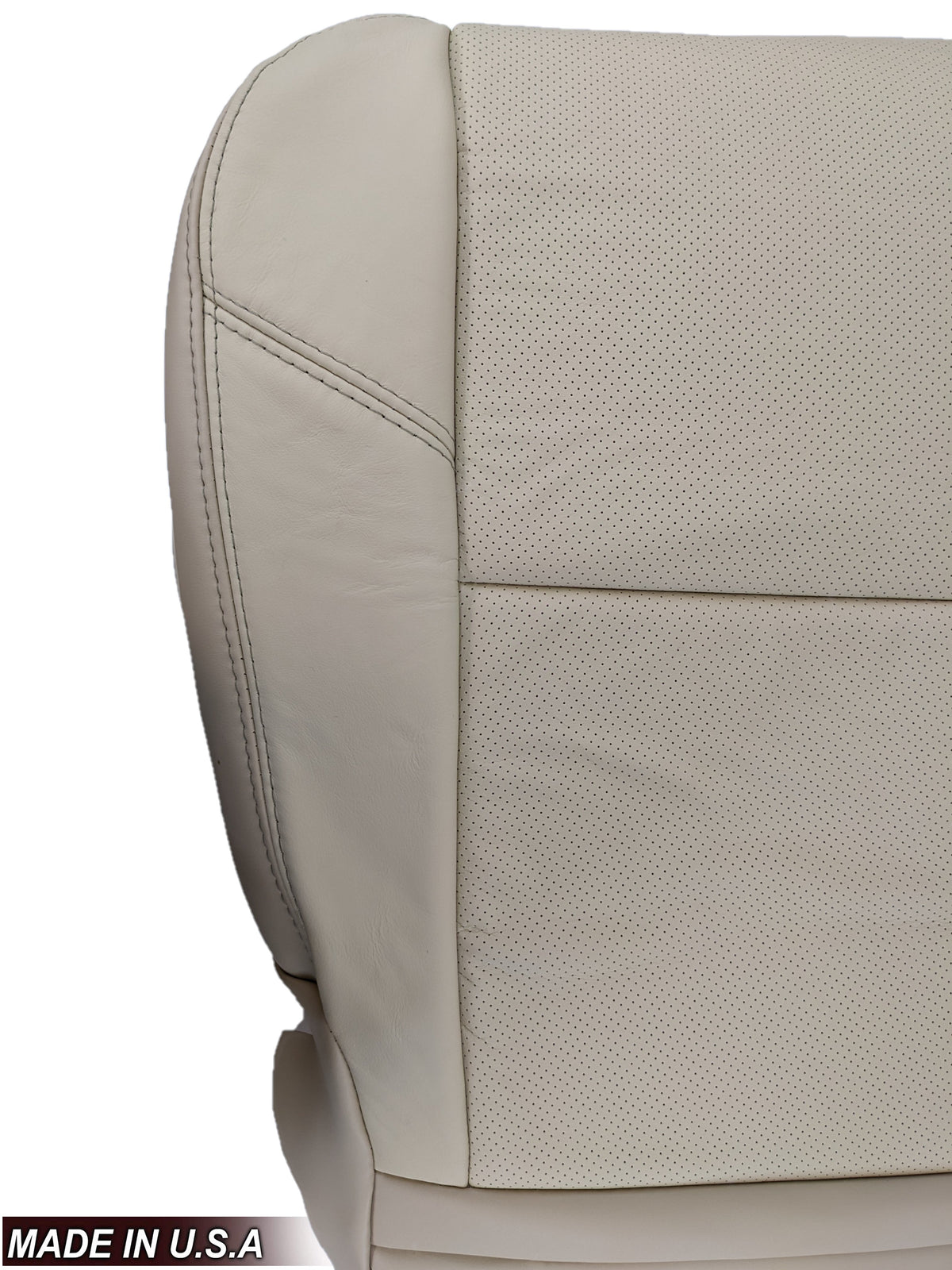 2007-2008 Cadillac Escalade Perforated Second Row Seat Cover in VERY Light Cashmere Tan: Choose From Variation