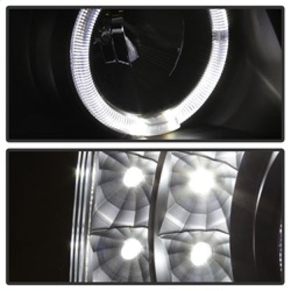 SPYDER xTune Chevy Silverado 03-06 Projector Headlights 4pcs - LED Halo - Black PRO-JH-CSIL03-SET-BK 9036774