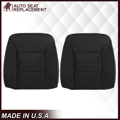 2014 2015 2016 2017 2018 2019 GMC Sierra Denali Perforated Leather Seat Cover Replacement in Black (Perforated Jet Black)