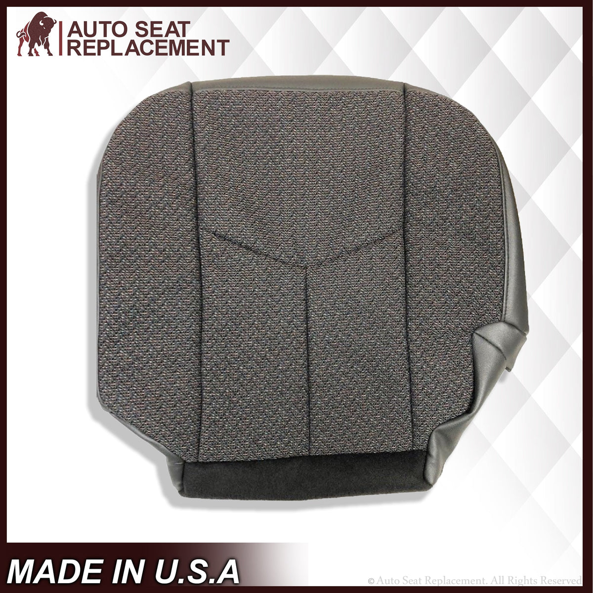 2003 2004 2005 2006 2007 Chevy Silverado Driver and Passenger Cloth Seat Cover in Dark Gray