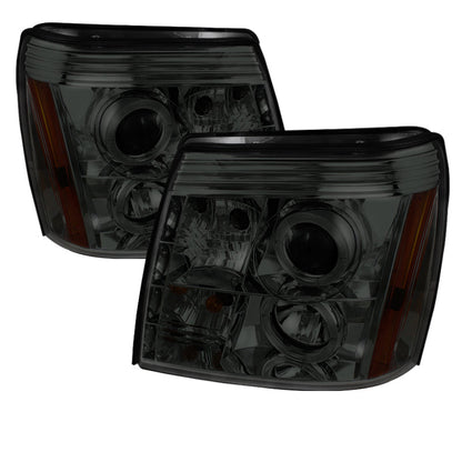 Spyder Cadillac Escalade 02-06 Projector Halogen Model- LED Halo DRL Smke PRO-YD-CE02-DRL-SM 5038067
