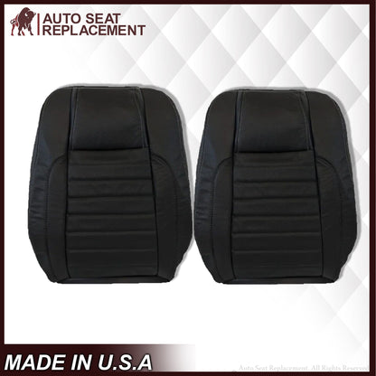 2010-2014 Ford Mustang GT Convertible Replacement Seat Cover In Charcoal Black "Black" : Choose From Variation