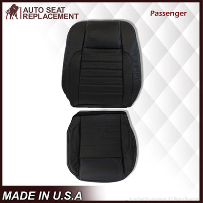 2010-2014 Ford Mustang GT Convertible Replacement Seat Cover In Charcoal Black "Black" : Choose From Variation