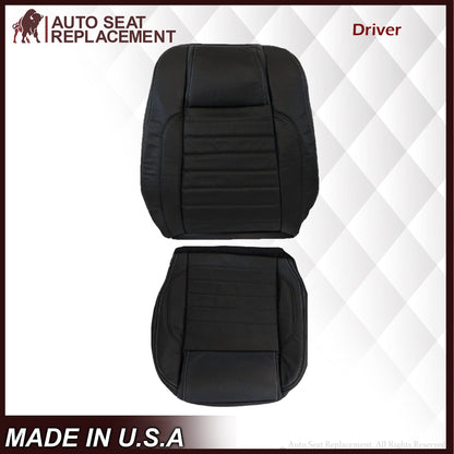 2010-2014 Ford Mustang GT Convertible Replacement Seat Cover In Charcoal Black "Black" : Choose From Variation