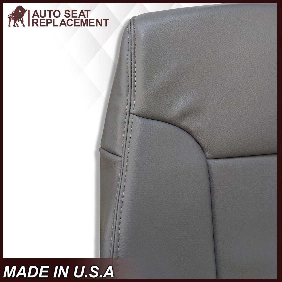 2009 - 2014 Ford F150 Lariat Crew Cab Replacement Seat Cover Steel Gray Vinyl
