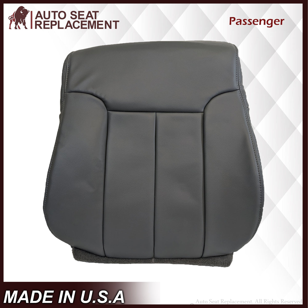 2009 - 2014 Ford F150 Lariat Crew Cab Replacement Seat Cover Steel Gray Vinyl