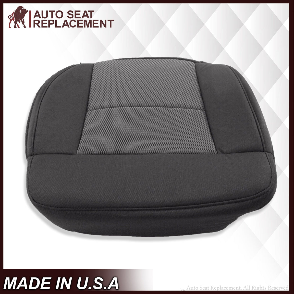 2004 2005 2006 Ford F150 XLT Bottom Seat Cover in Black & Gray Cloth