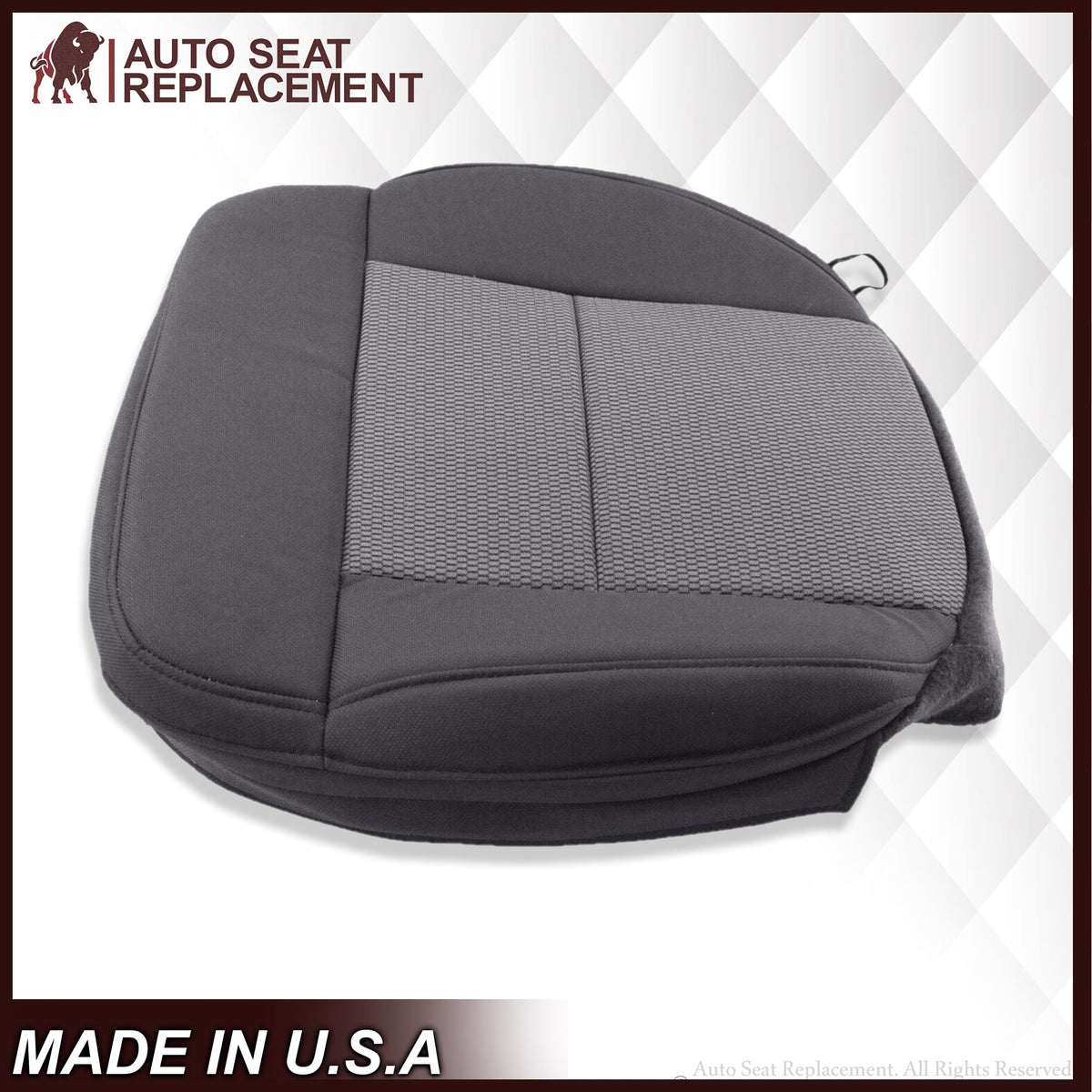 2004 2005 2006 Ford F150 XLT Bottom Seat Cover in Black & Gray Cloth
