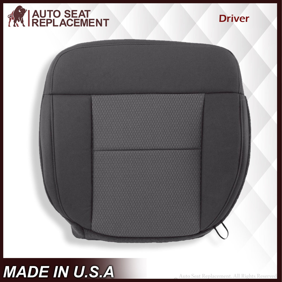 2004 2005 2006 Ford F150 XLT Bottom Seat Cover in Black & Gray Cloth