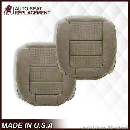 2001 2002 2003 Ford F350/F250 Lariat Extended Cab Perforated Leather Seat Cover in Tan