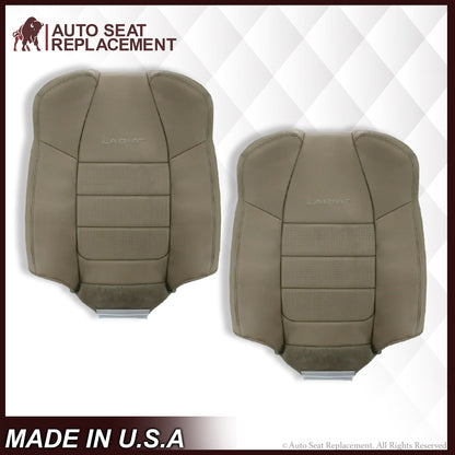 2001 2002 2003 Ford F350/F250 Lariat Extended Cab Perforated Leather Seat Cover in Tan