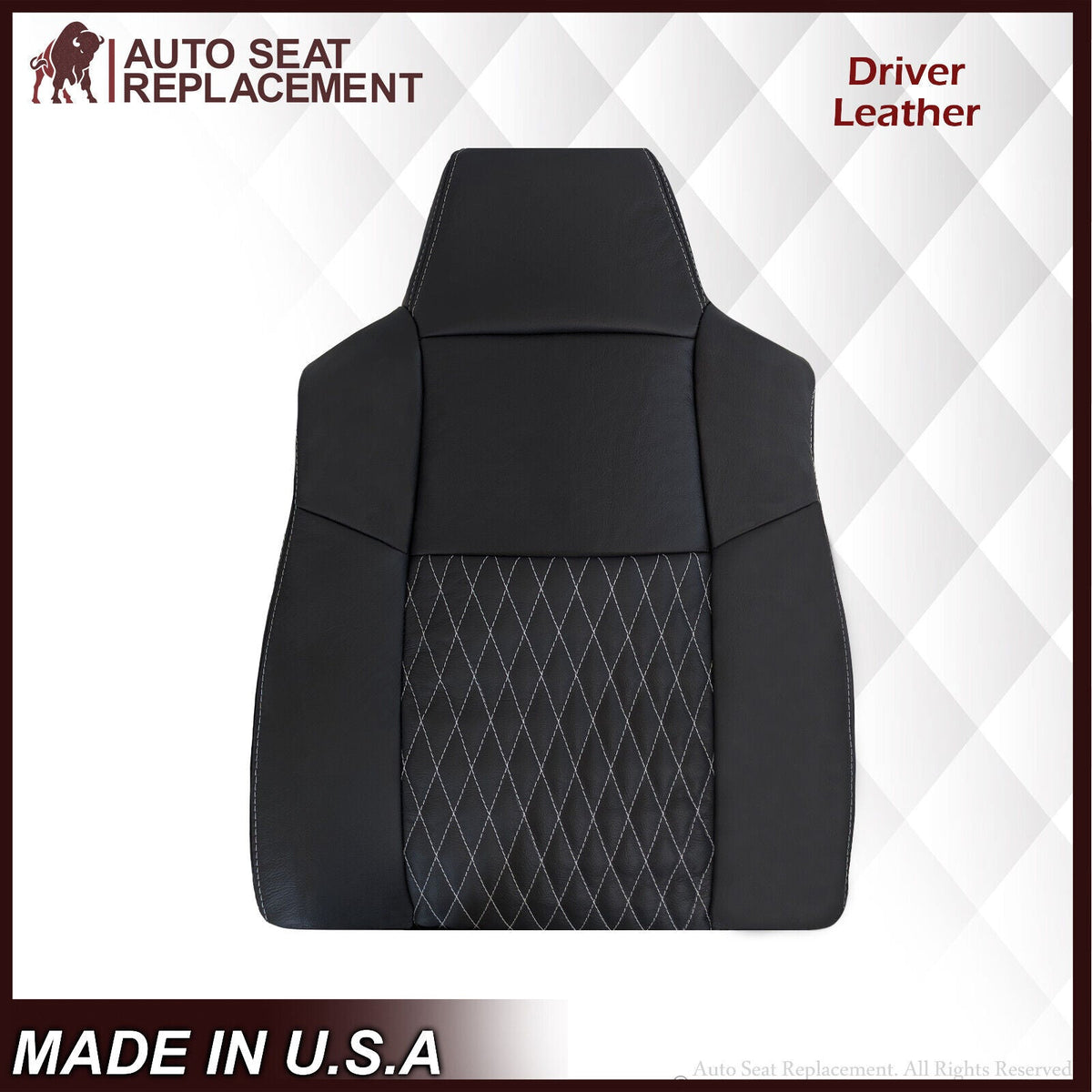 2002-2007 Ford F250/F350/F450/F550 Lariat CUSTOM Seat Cover in Black Leather