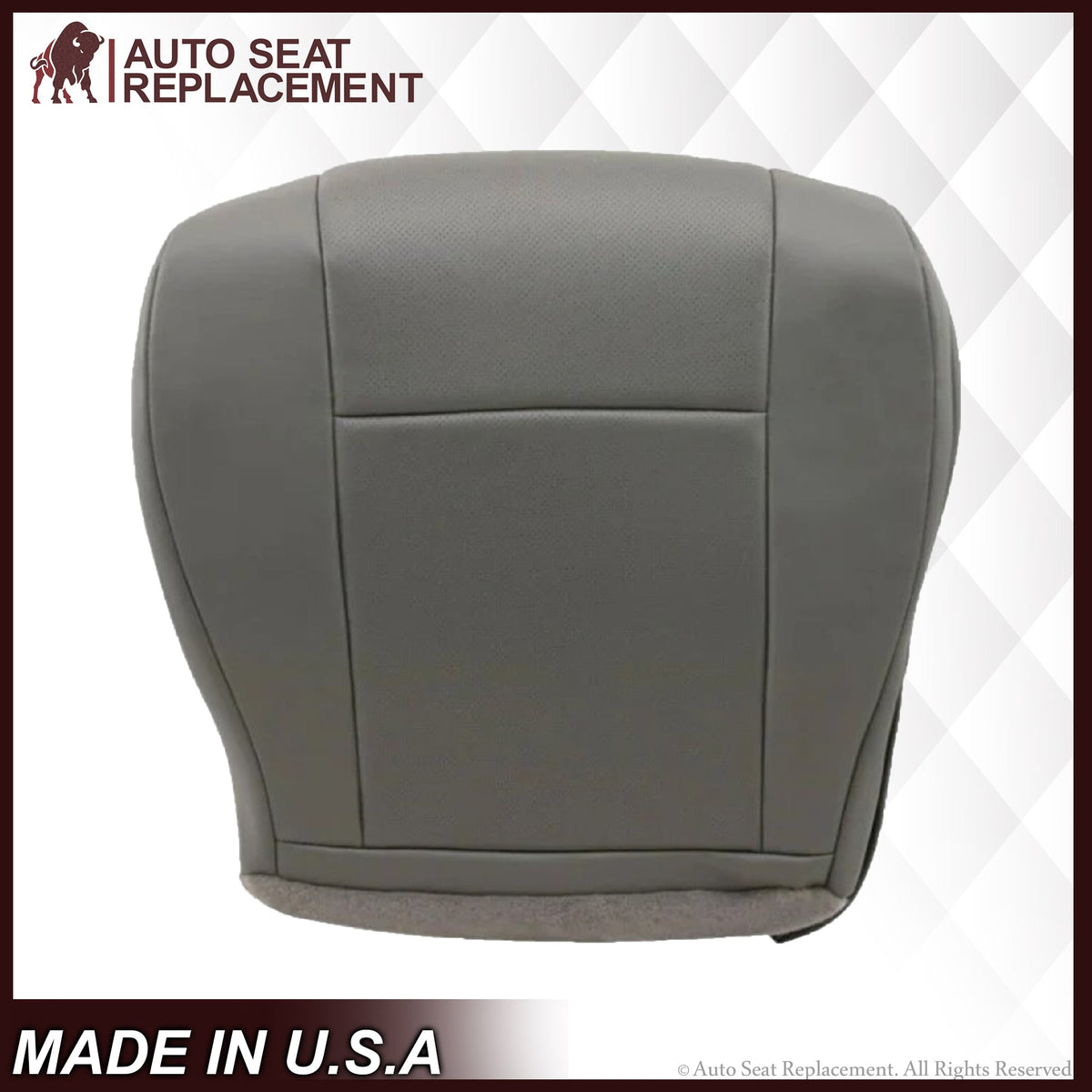2009-2014 Ford E350 E450 E550 Econoline Van PERFORATED Bottom Seat Cover In Gray