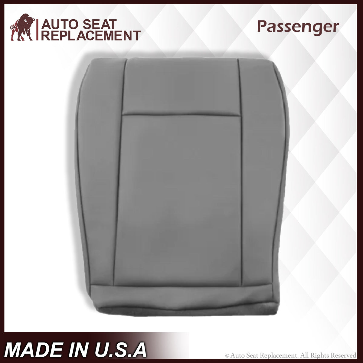 2009-2014 Ford E350 E450 E550 Econoline Van PERFORATED Bottom Seat Cover In Gray