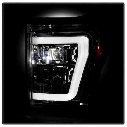Spyder Ford F250/350/450 11-16 V2 High-Power LED Headlights-White Light Bar-Chrome PRO-YD-FS11V2PL-C 5087881