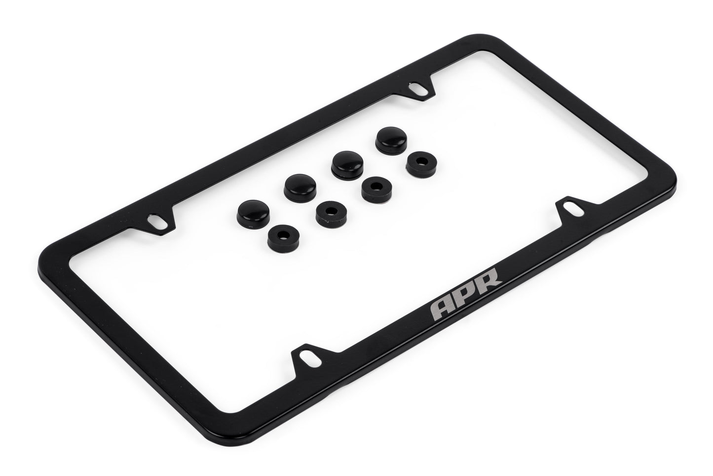 APR License Plate Frame - Slim, Black w/ Hiders