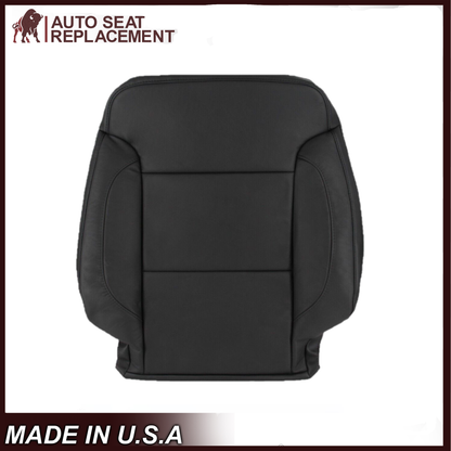 2014 2015 2016 2017 2018 2019 Chevy Silverado Tahoe Suburban & GMC Yukon Leather & Vinyl Seat Cover Replacement in Black (Jet Black)