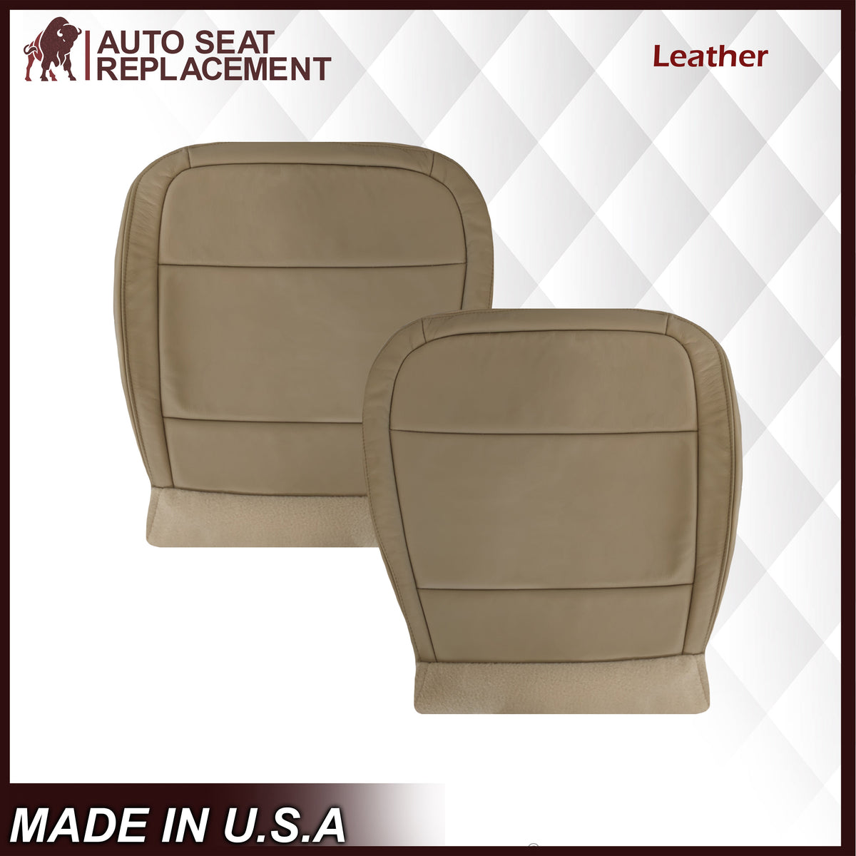 2009-2019 Ford Flex Non-Perforated Replacement Seat Cover In Tan