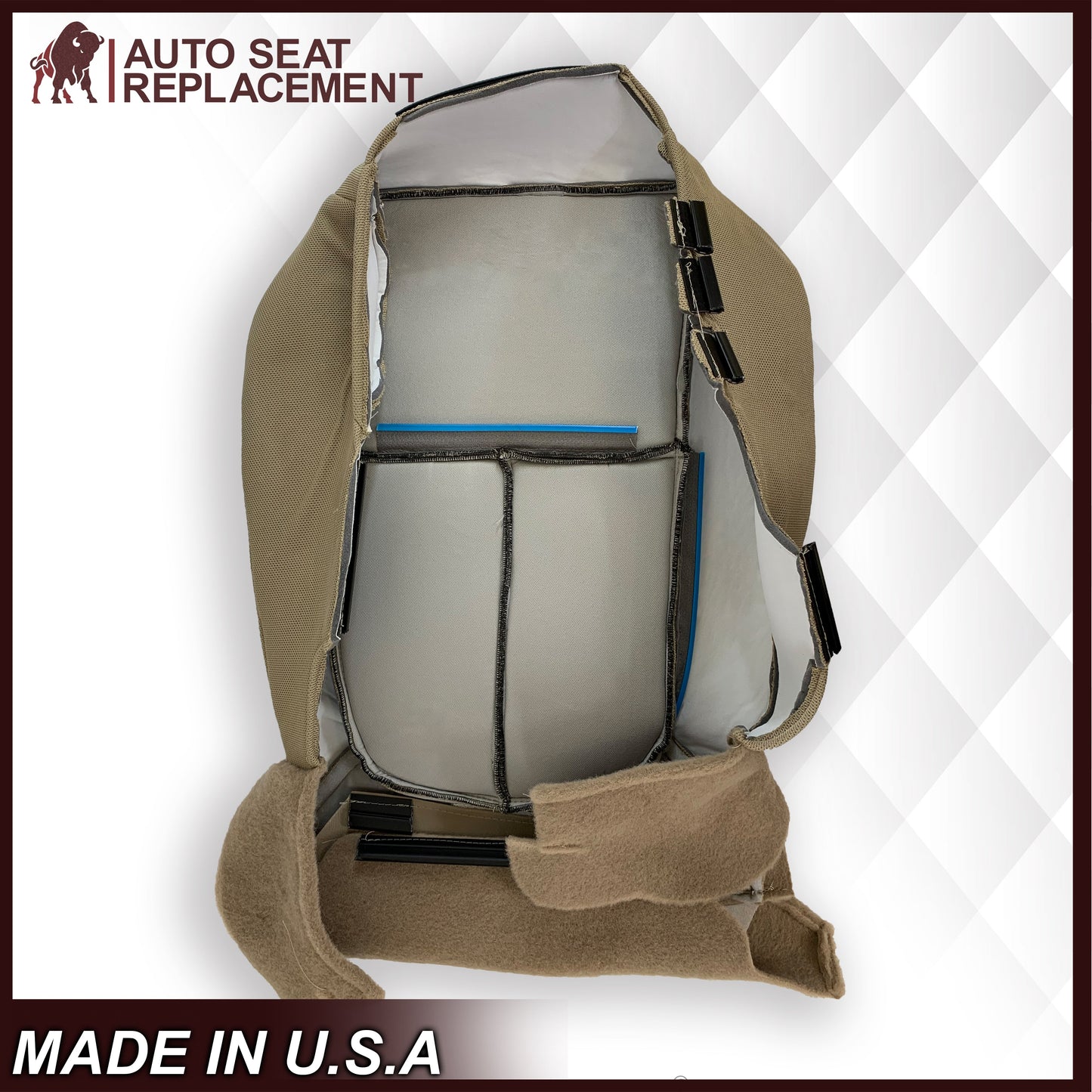 2011 - 2016 Ford F250 F350 F450 F550 XLT Truck Cloth Seat Cover In Tan: Choose Your Side