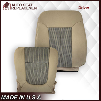 2011 - 2016 Ford F250 F350 F450 F550 XLT Truck Cloth Seat Cover In Tan: Choose Your Side